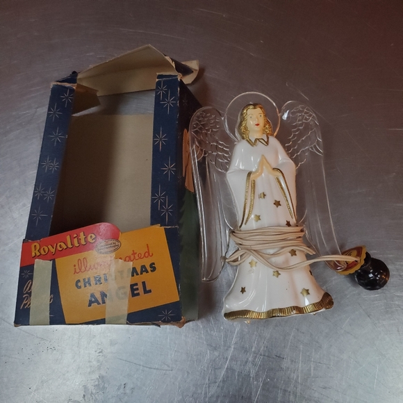 1940s Royalite Illuminated Christmas Angel